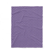 Púrpura Punto Polka Fleece Blanket
