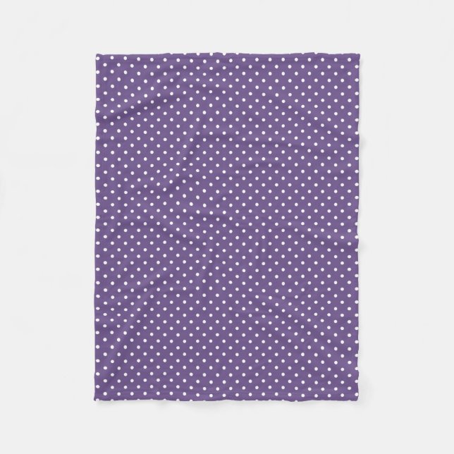 Manta Polar Púrpura Punto Polka Fleece Blanket (Anverso)