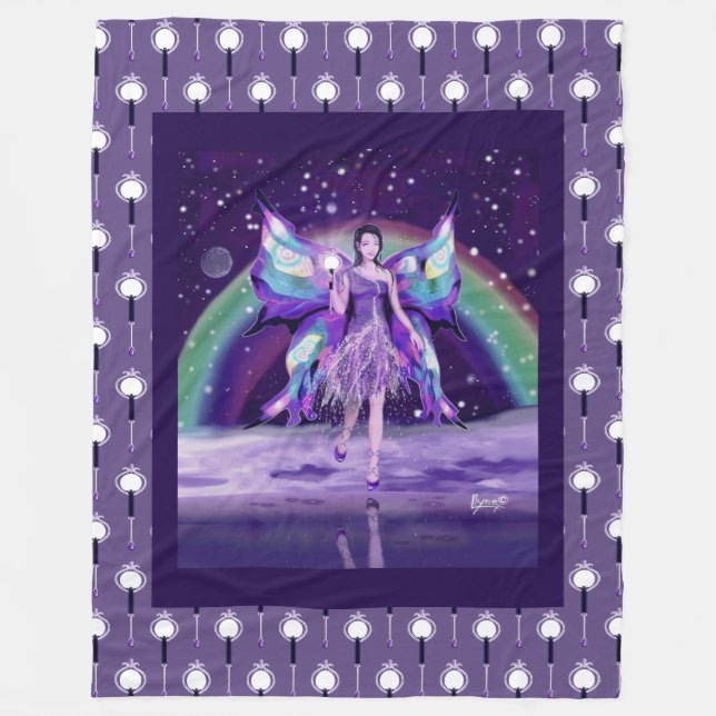 Manta Polar Púrpura Rain Fleece Blanket (Anverso)