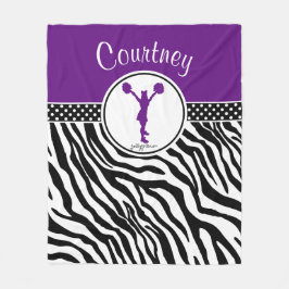 Manta Polar Púrpura su animadora/Pom conocidos del estampado