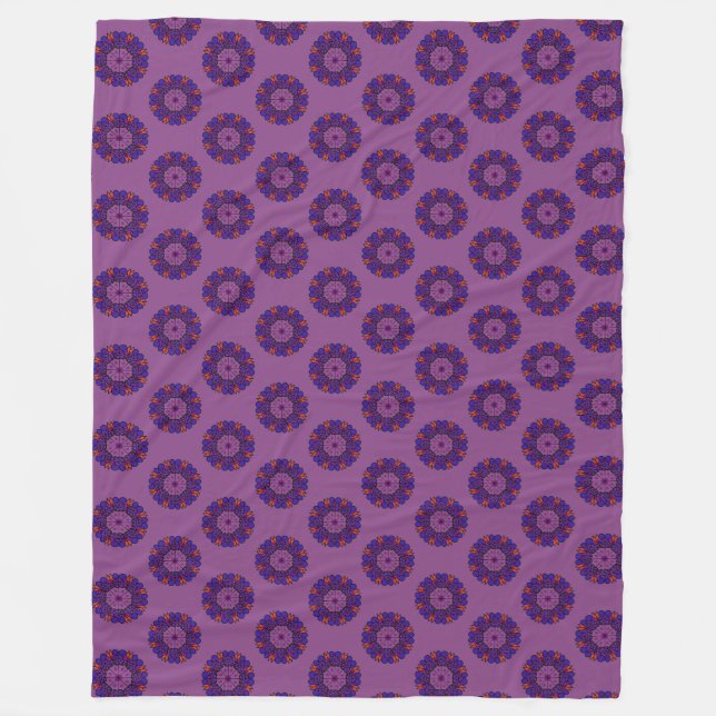 Manta Polar Púrpura y Rojo (Anverso)