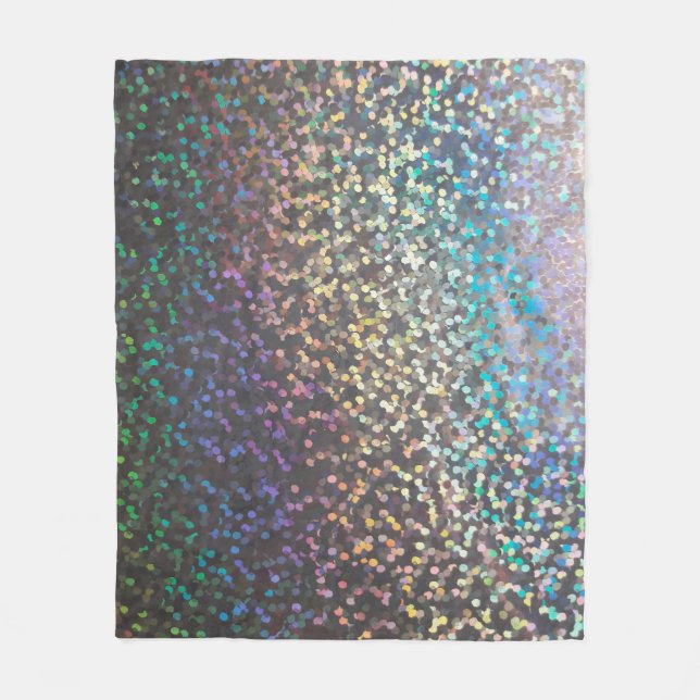 Manta Polar Purpurina bokeh sparkke print (Anverso)
