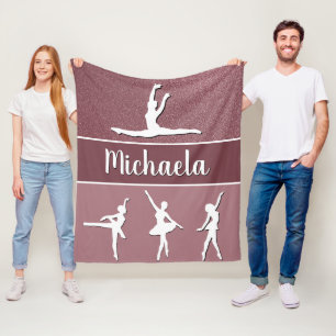 Manta Polar Purpurina de nombre de Personalizable de bailarina