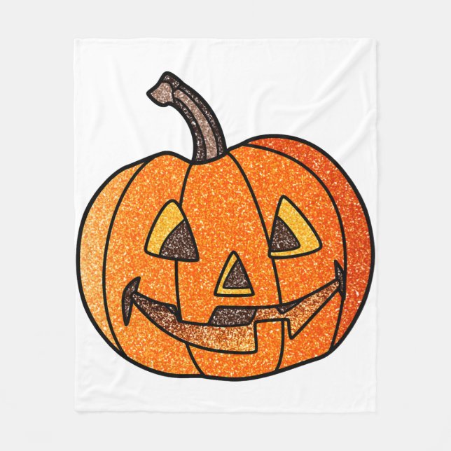 Manta Polar Purpurina Jack O'Lantern (Anverso)
