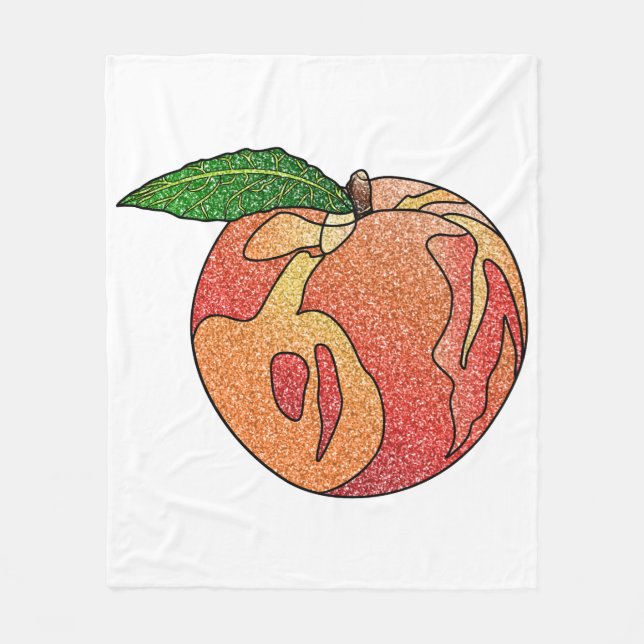 Manta Polar Purpurina Peach (Anverso)
