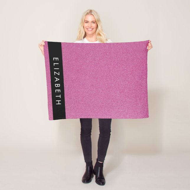 Manta Polar Purpurina rosa, fondo Purpurina, nombre (In situ)