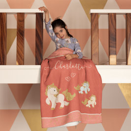 Manta Polar Purpurina rosa pone en duda a la pequeña con nombr