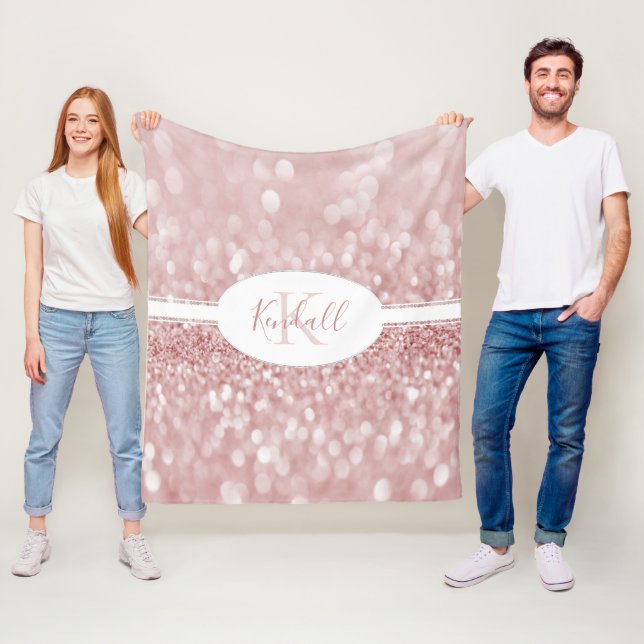 Manta Polar Purpurina rosado Personalizar la pantalla de lanza (In situ)