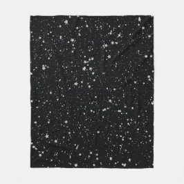 Manta Polar Purpurina Stars2 - Negro de plata