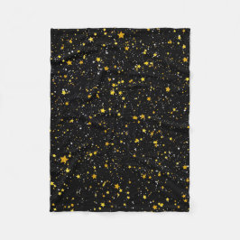 Manta Polar Purpurina Stars3 - Negro del oro