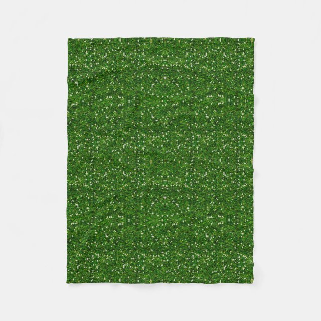 Manta Polar Purpurina Verde Fleece Blanket (Anverso)
