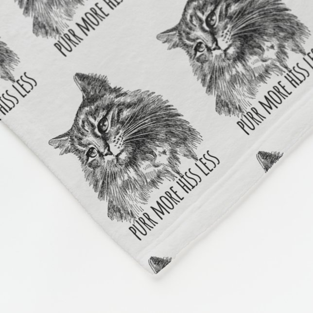 Manta Polar Purr More Hiss Less Pretty Kitty (Esquina)