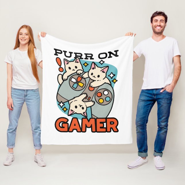 Manta Polar Purr on Gamer - Diseño de juegos para gatos (In situ)