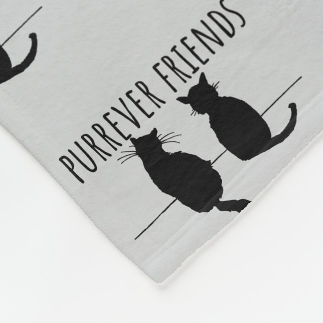 Manta Polar Purrever Friends Cute Cat Best Friends (Esquina)
