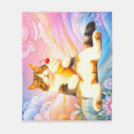 Manta Polar Purrfectly Asleep – Cat Holding Ice Cream Cone