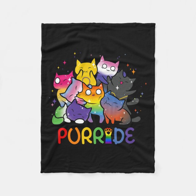Manta Polar Purride Cat Pride Ally Lgbt Amantes de los Animale (Anverso)