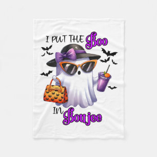 Manta Polar Puse El Boo En Boujee Cute Fantasma Halloween Spoo