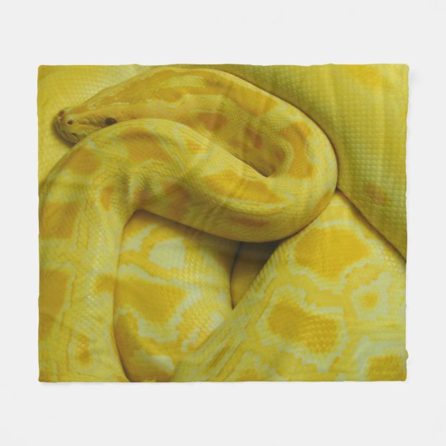 Manta Polar Python birmano amarillo (Frente (Horizontal))