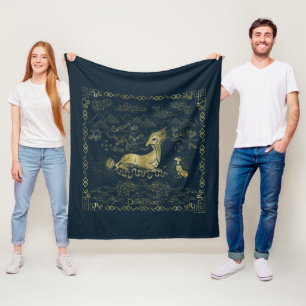 Manta Polar Qilin En Rest Golden Tapestry