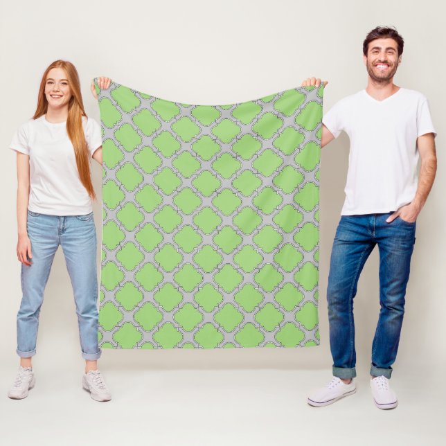 Manta Polar Quatrefoil verde (In situ)