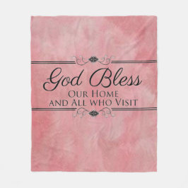 Manta Polar Que Dios bendiga nuestra casa