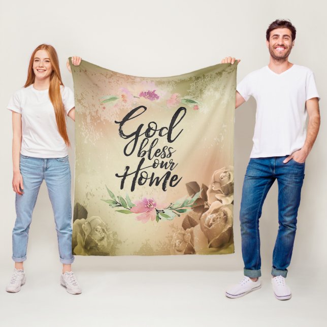 Manta Polar Que Dios bendiga nuestra casa (In situ)
