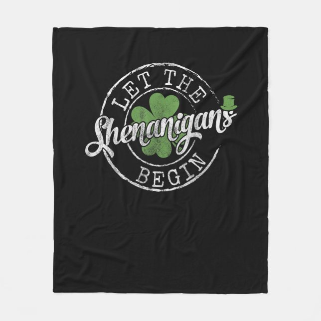 Manta Polar Que los Shenanigans empiecen Ropas Graciosas St Pa (Anverso)