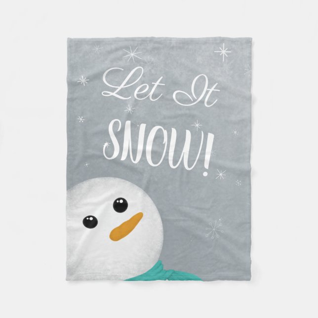 Manta Polar Que Nieve A Snowman Fleece Blanket (Anverso)