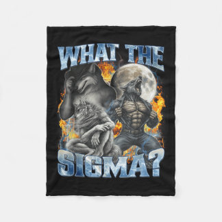 Manta Polar Qué Sigma Cool Divertido Alpha Wolf Hombre Lobo Bo