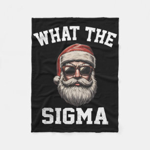 Manta Polar Qué Sigma Santa divertido meme de Navidad Xmas Riz