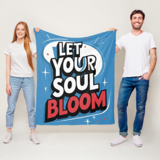 Manta Polar Que tu alma florezca - Inspirador acogedor