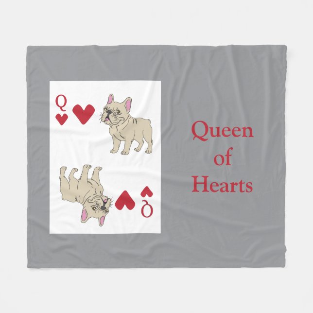 Manta Polar Queen of Hearts (Frente (Horizontal))