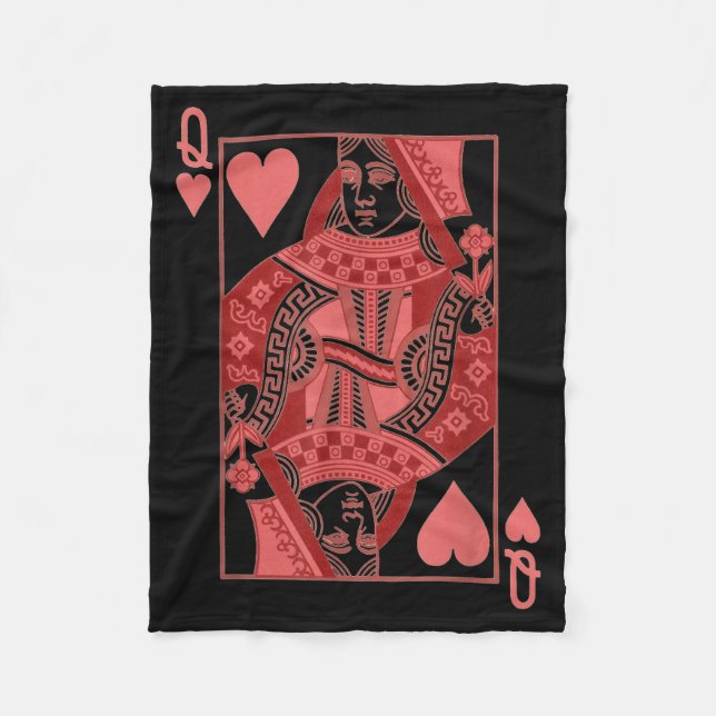 Manta Polar Queen Of Hearts Valentines Day Cool V-day Couple M (Anverso)