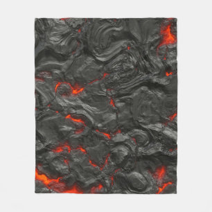 Manta Polar Quema de lava caliente volcánica de roca