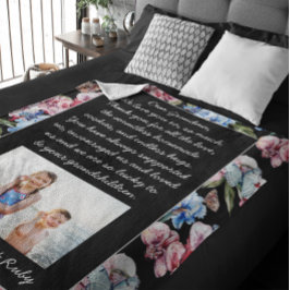 Manta Polar Querida Abuela | Personalizado con Foto y Carta