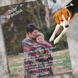 Manta Polar Querida abuela, tus abrazos, una foto acogedora y 