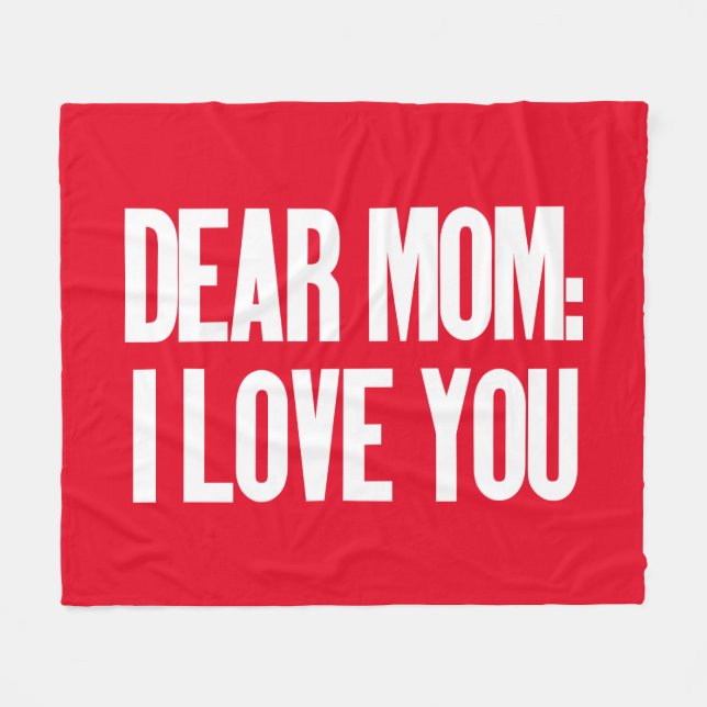 Manta Polar Querida Mamá, Te Amo (Frente (Horizontal))