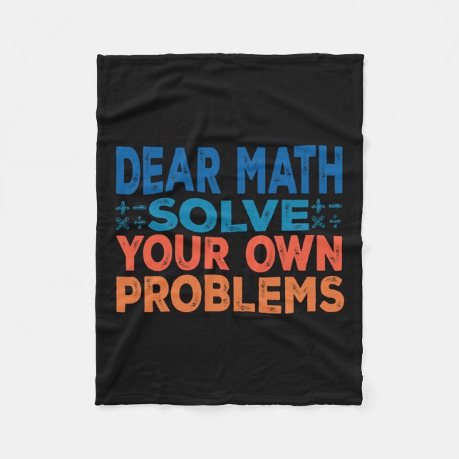 Manta Polar Querida matemática resuelve tus propios problemas  (Anverso)