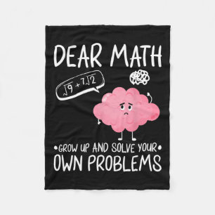 Manta Polar Querida Math Crecer Y Resolver Sus Propios Problem