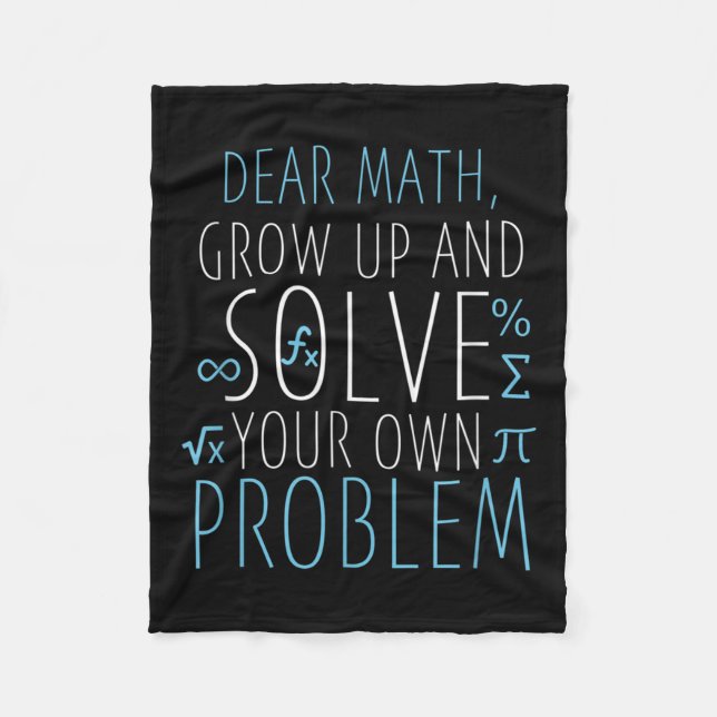 Manta Polar Queridas matemáticas: Chicas de citas matemáticas  (Anverso)