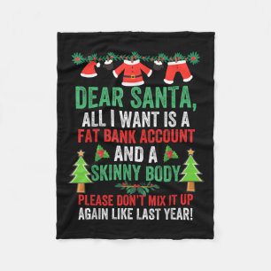 Manta Polar Querido Papá Noel, Todo Lo Que Quiero Es Una Cuent