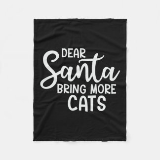 Manta Polar Querido Papá Noel trae más gatos a la familia de N