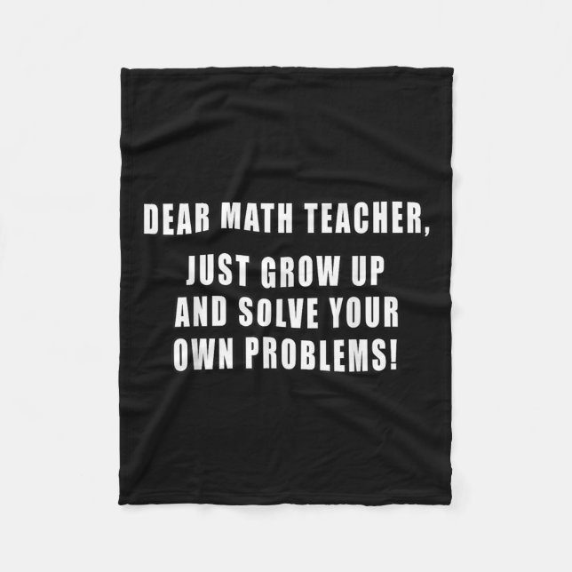 Manta Polar Querido profesor de matemáticas, acaba de crecer c (Anverso)