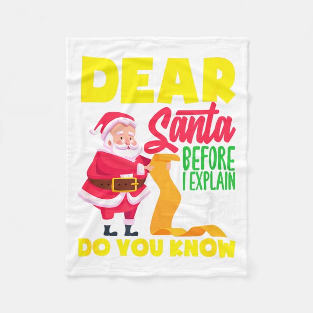 Manta Polar Querido Santa Antes de Explicar Cuánto Sabes Diver (Anverso)