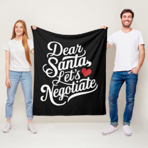 Manta Polar Querido Santa Negociemos Regalo Divertido De Navid