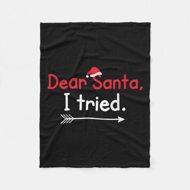 Manta Polar Querido Santa, Traté - Divertida Navidad  (Anverso)