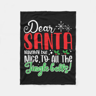 Manta Polar Querido Santa Travieso Pero Amable Para Todos Los 