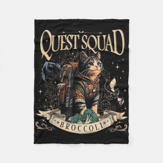 Manta Polar Quest Fantasy Squad Broccoli Kitten Funny Cat (Anverso)