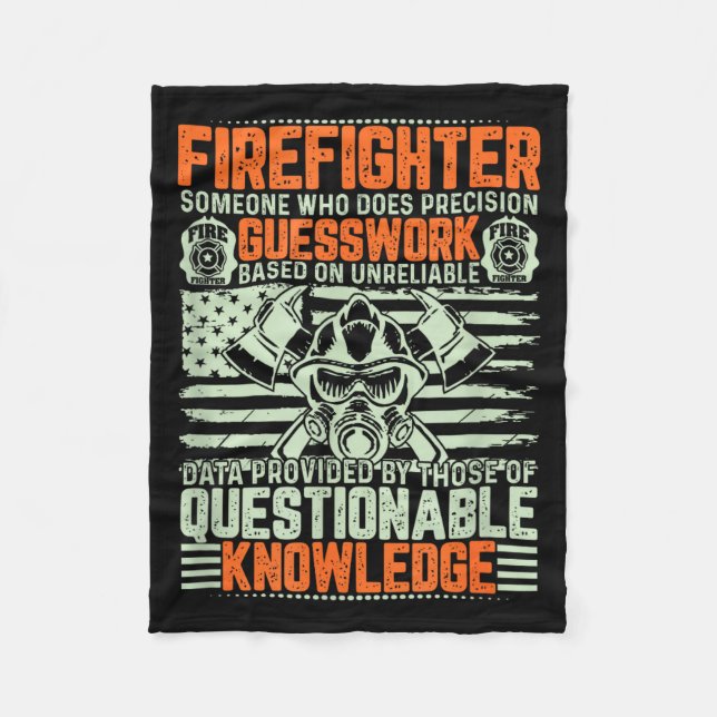Manta Polar Questionable Knowledge Fireman Gift Proud Firefigh (Anverso)