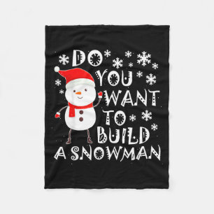 Manta Polar ¿Quieres Construir Un Muñeco De Nieve Dulce Muñeco